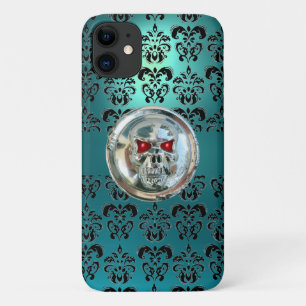 スカルライダーティール（緑がかった色）ターコイズブルーダマスクレッド iPhone 11 ケース