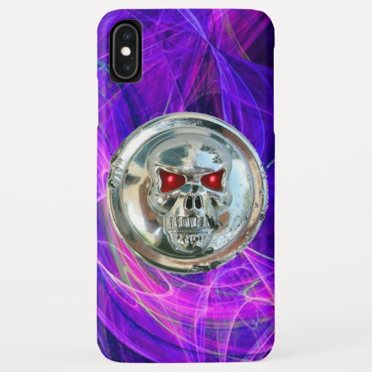 スカルライダーPink Blue Purple Fractal Swirls Case-Mate iPhoneケース (裏面)