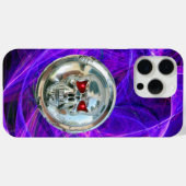スカルライダーPink Blue Purple Fractal Swirls Case-Mate iPhoneケース (裏面 (横))