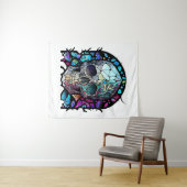 スカルライフタイムステンドグラスキャラクター タペストリー (インサイチュ(横))