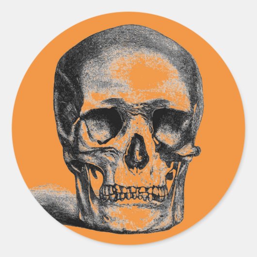 スカルラウンドステッカー ラウンドシール (正面)