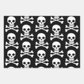 スカルラッピング紙セット ラッピングペーパーシート (正面2)