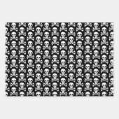 スカルラッピング紙セット ラッピングペーパーシート (正面)