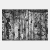 スカルラッピング紙フラットシートセット3 ラッピングペーパーシート (正面3)