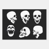 スカルラッピング紙フラットシートセット3 ラッピングペーパーシート (正面)