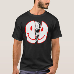 スカルリップザスマイル顔私はOK私は壊れたハロ Tシャツ