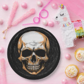 スカルリントンイラストレーションハロウィーン ペーパープレート (パーティー)