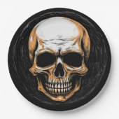 スカルリントンイラストレーションハロウィーン ペーパープレート (正面)