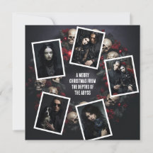 スカルリース写真ゴシッククリスマスカスタムメッセージ