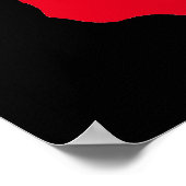 スカルレッドブラックヘビーメタルロックファンタジーアート ポスター (角)