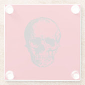 スカルレッドポップ・アートのアート ガラスコースター (裏面)