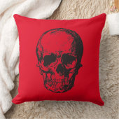 スカルレッドポップ・アートのアート クッション (ブランケット)