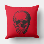 スカルレッドポップ・アートのアート クッション (裏面)