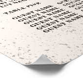 スカルレッドローズ8テーブルプラン結婚のポスターシート ポスター (角)