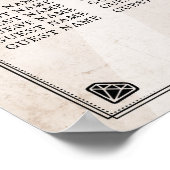 スカルレッドローズ8テーブルプラン結婚のポスターシート ポスター (角)