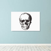 スカルレトロヴィンテージ漫画スタイルファンタジーアート キャンバスプリント (インサイチュ (ウッドフロア))