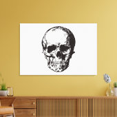 スカルレトロヴィンテージ漫画スタイルファンタジーアート キャンバスプリント (インサイチュ (リビング))