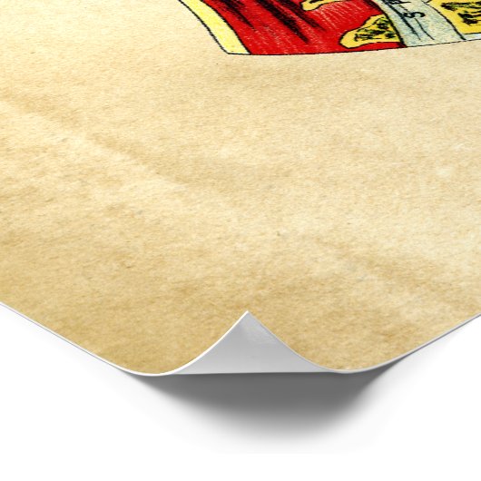 スカルレトロ図 ポスター (角)