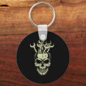 スカルレンチドライバーのワークショップカー整備士GIF キーホルダー (正面)