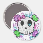 スカルロッカー磁石、冷蔵庫新学期 マグネット (正面/裏面)