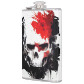 スカルワイルド自然フリースピリットアートブラシ絵画ズ フラスク (左)