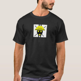 スカルンスキン グラフィックデザインの注意Tシャツ Tシャツ
