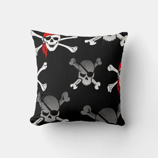 スカルンボーンズパーティー海賊版装飾用クッション クッション (正面)