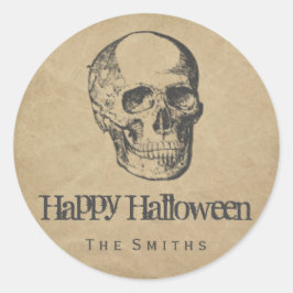 スカルヴィンテージシール ラウンドシール