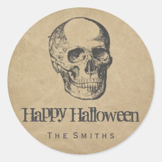 スカルヴィンテージシール ラウンドシール (正面)