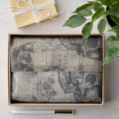 スカルヴィンテージハロウィーンデクページ 薄葉紙 (ギフト)