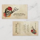 スカルヴィンテージフローラヘアスタイリスト美容師 名刺 (正面/裏面)