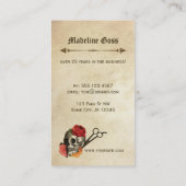 スカルヴィンテージフローラヘアスタイリスト美容師 名刺 (裏面)