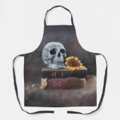 スカルヴィンテージブックスイエローサンフラワーゴシック エプロン (正面)