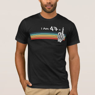 スカルヴィンテージ – 私は48ではない、私は47プラスMiddle Fi Tシャツ
