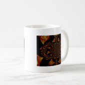 スカル万華鏡のように千変万化するパターンアートプリント コーヒーマグカップ (正面右)