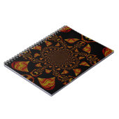 スカル万華鏡のように千変万化するパターンアートプリント ノートブック (左側)