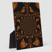 スカル万華鏡のように千変万化するパターンアートプリント フォトプラーク (側面)