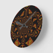 スカル万華鏡のように千変万化するパターンアートプリント ラウンド壁時計 (傾斜)