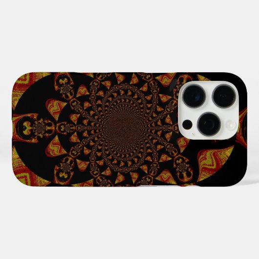 スカル万華鏡のように千変万化するパターンアートプリント Case-Mate iPhoneケース (裏面 (横))