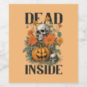 スカル不気味とパンプキンハロウィーン ワインラベル (シングルラベル)