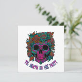 スカル不気味のハロウィーンの骨の日 招待状 (スタンド正面)