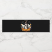 スカル不気味ハロウィンゴシックウォーターボトルラベル ペットボトルラベル (シングルラベル)