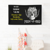 スカル不気味ハロウィーンコミュニティファミリー 横断幕 (インサイチュ)