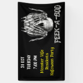 スカル不気味ハロウィーンコミュニティファミリー 横断幕 (縦)