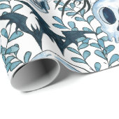 スカル不気味ハロウィーンラッピング紙 ラッピングペーパー (ロールコーナー)