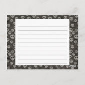 スカル不気味ハロウィーンレシピカード ポストカード (裏面)