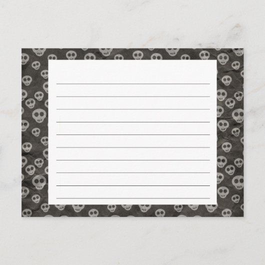 スカル不気味ハロウィーンレシピカード ポストカード (正面)