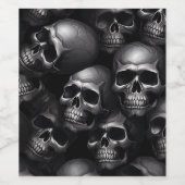 スカル不気味ハロウィーン ワインラベル (シングルラベル)