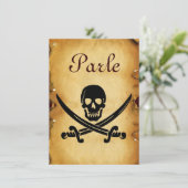 スカル交差剣モノグラムワックスシール剤 案内状 (スタンド正面)