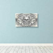 スカル交差 キャンバスプリント (インサイチュ (ウッドフロア))